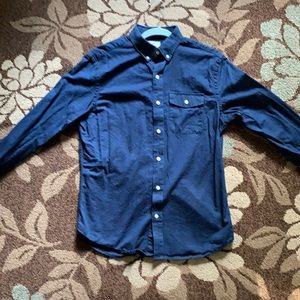 Old Navy Dark Blue / Jean Button Down Flannel